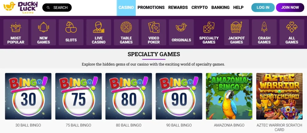 Specialty Games Like Keno, Scratch Cards and Instant Wins